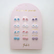 Yuko-B Kids Ceramic Stud Earrings Set – Pastel Mix (12 Pairs)