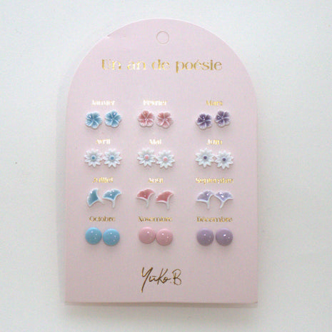 "Pastel Confections" | Children’s 12-Piece Soft Ceramic Stud Set