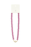 Beaded necklace with front closure - 12mm