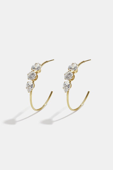 Stainless Steel Hoop Earrings Circle Simple Daily Simple Series Women's jewelry