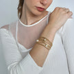 Gleam Sculptural Wave Pearl Bracelet
