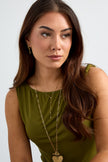 Y-line necklace with filled hearts