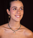 Faceted Malachite Choker | 18K Gold-Plated Multicolored Zircon Cross