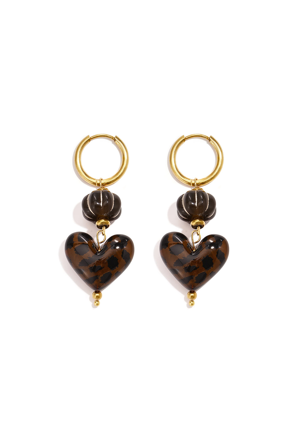 Stainless Steel Beads Earrings Heart Simple Daily Simple Series Women's jewelry