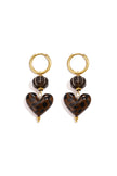 Stainless Steel Beads Earrings Heart Simple Daily Simple Series Women's jewelry