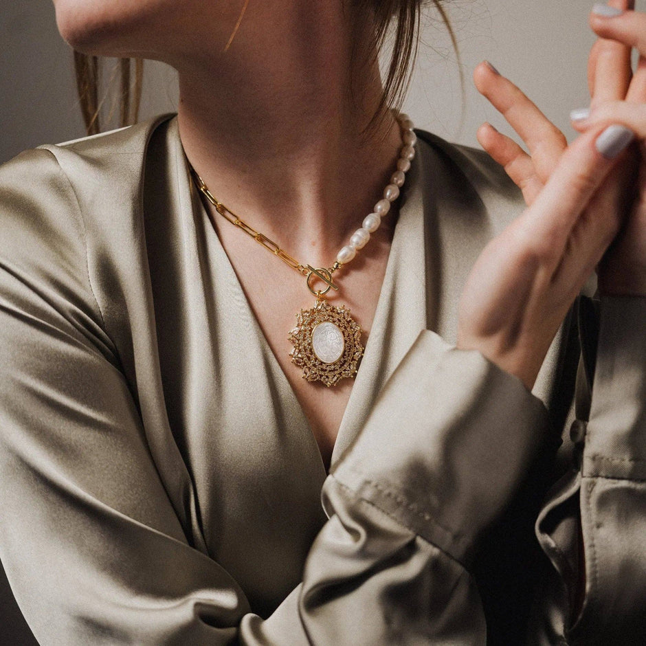 Saint Benedict Double Chain Necklace