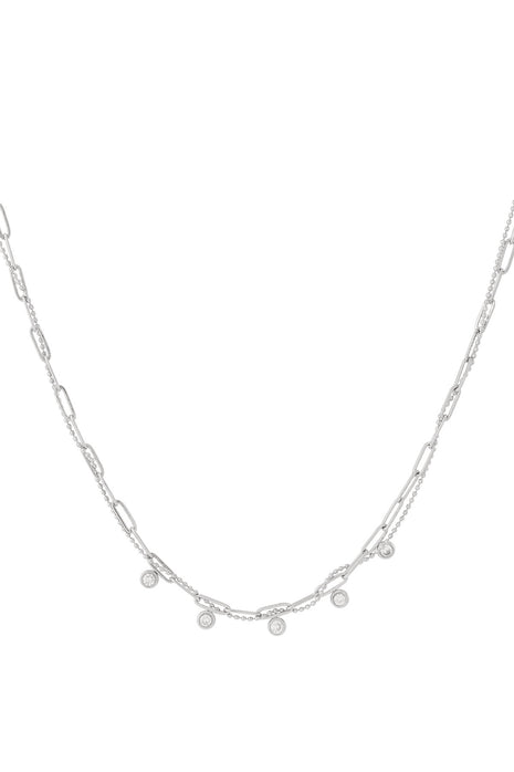 Crystal Line Short Necklace by ENOTIA