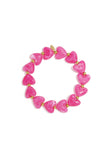Elastic heart beaded bracelet