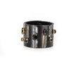 Obsidian Rebel Crystal Leather Cuff by The Dark Atelier – view 4