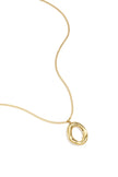 Necklace with organic oval-shaped pendant