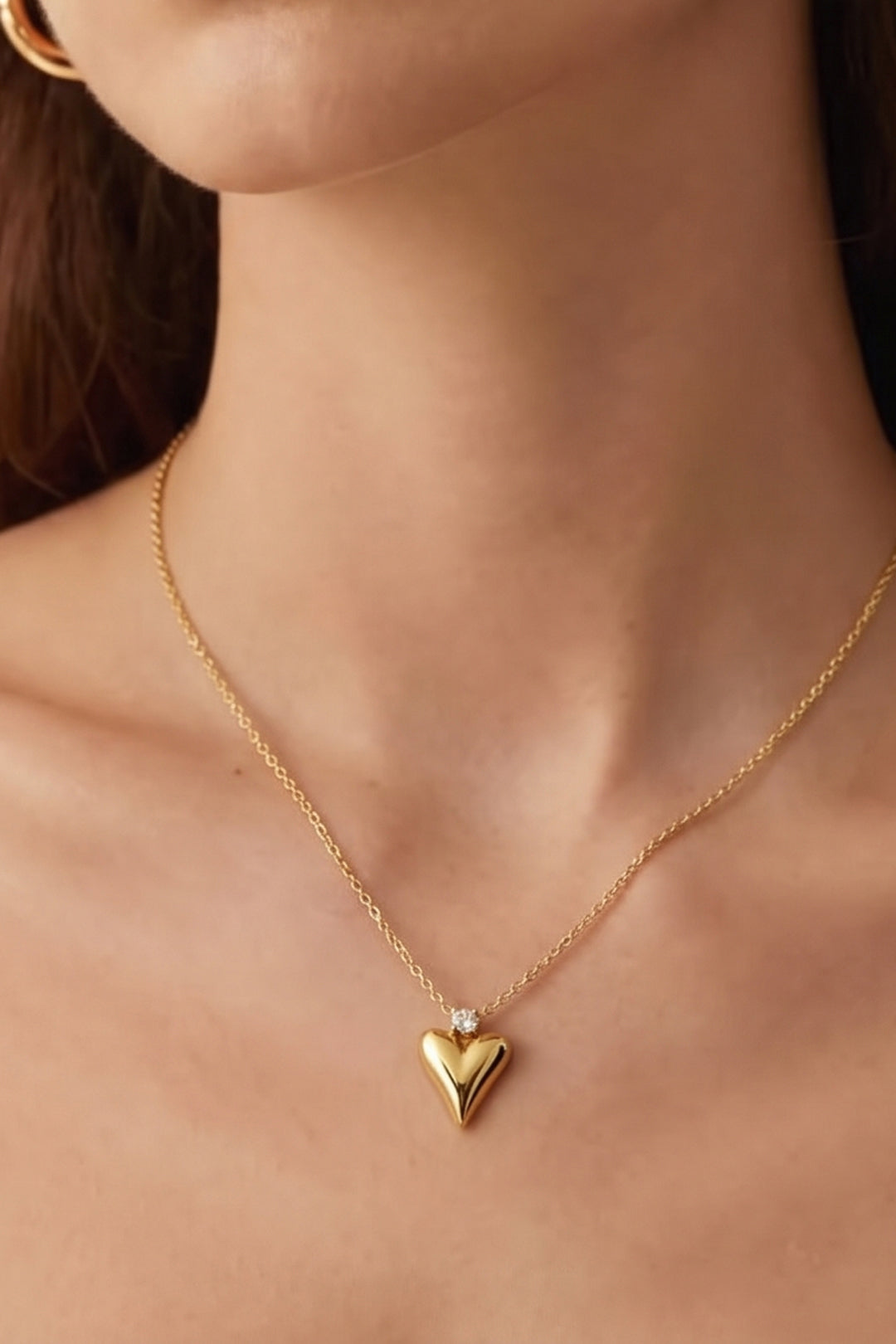 Stainless Steel Pendant necklaces Heart Simple Daily Simple Series Women's jewelry