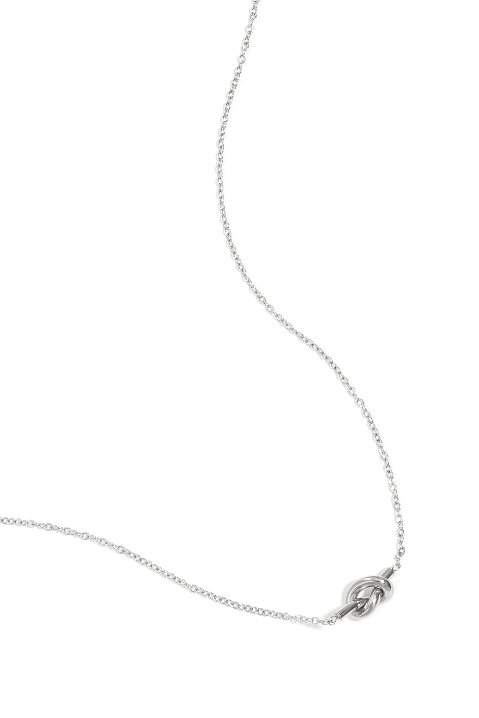 simple necklace with knotted charm