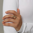 Connect Pearly Sculptural Adjustable Ring