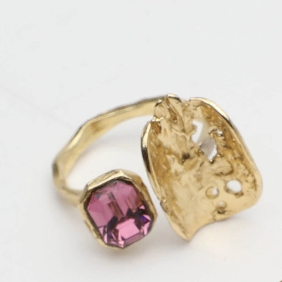 Aurora Sculptural Crystal Ring