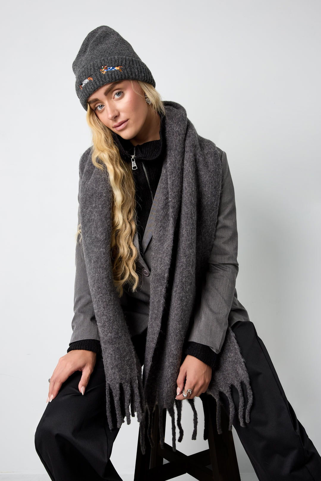 Winter scarves Solid Color Simple Polyester Daily Accessories