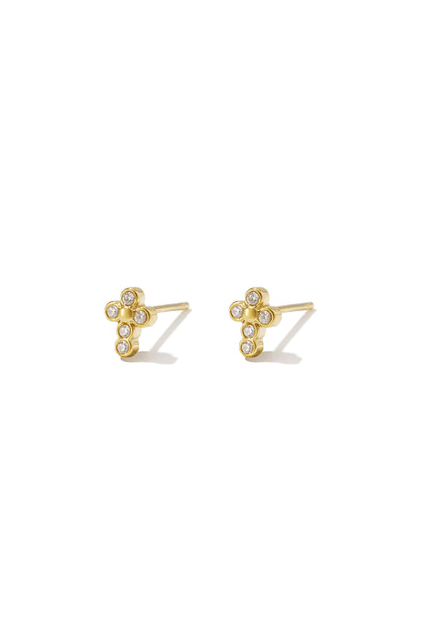 Stainless Steel Stud Earrings Cross Casual Daily Simple Series Women's jewelry