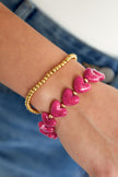Colour Pop Heart Bead Bracelet heart detail