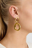 Statement earrings with organic rings
