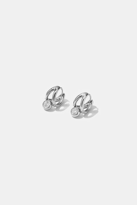 Stainless Steel Hoop Earrings Irregular Shape Simple Daily Simple Series Women's jewelry