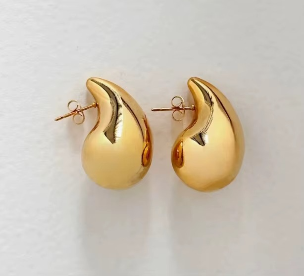 18K Gold Plated Teardrop Vintage Earrings