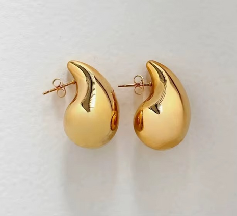 18K Gold Plated Teardrop Vintage Earrings