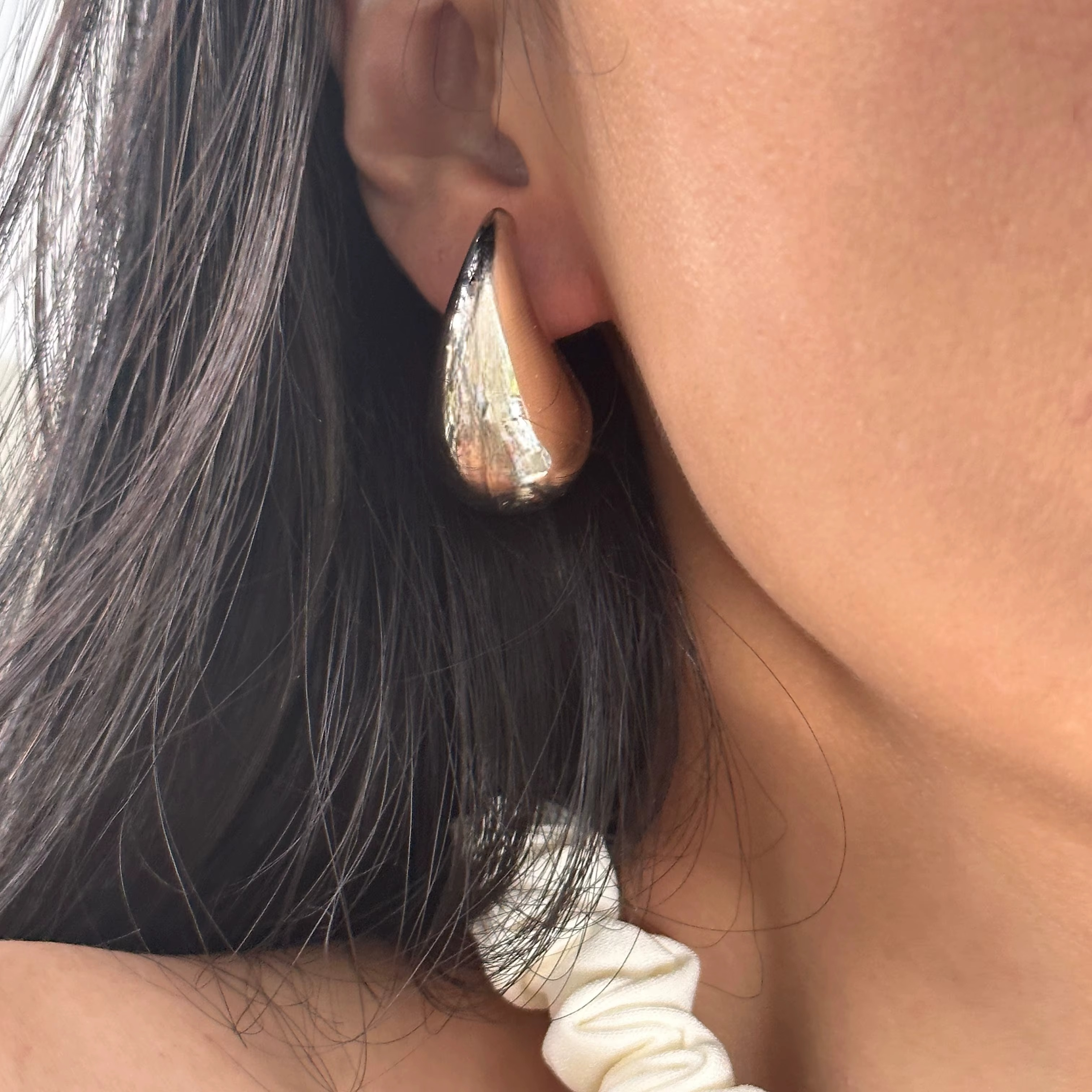 18K Gold Plated Teardrop Vintage Earrings