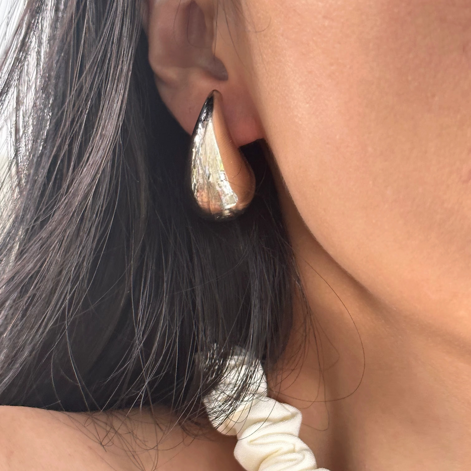 18K Gold Plated Teardrop Vintage Earrings