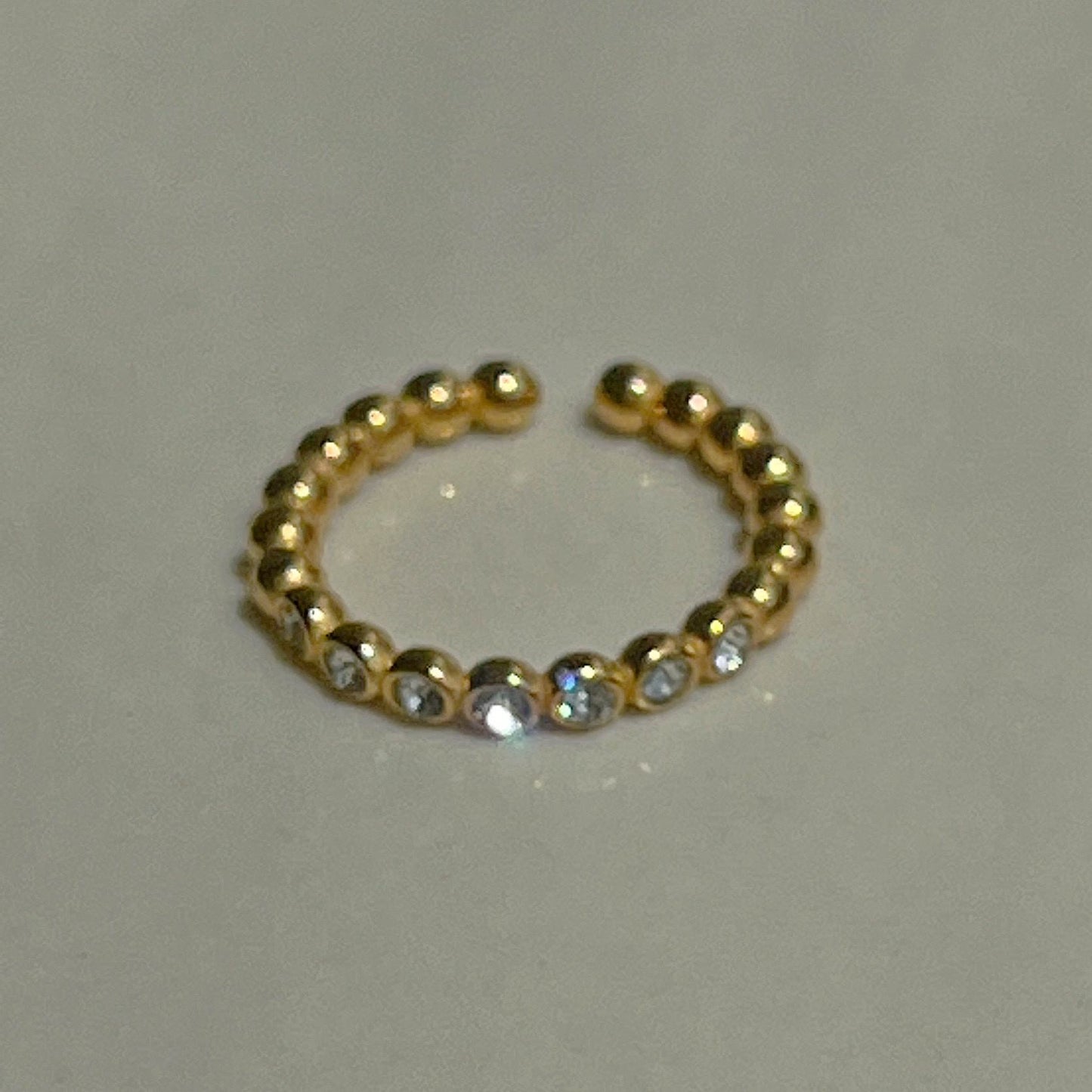 Open Bead Zircon Ring