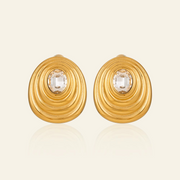 Aegean Oval Zircon Earrings