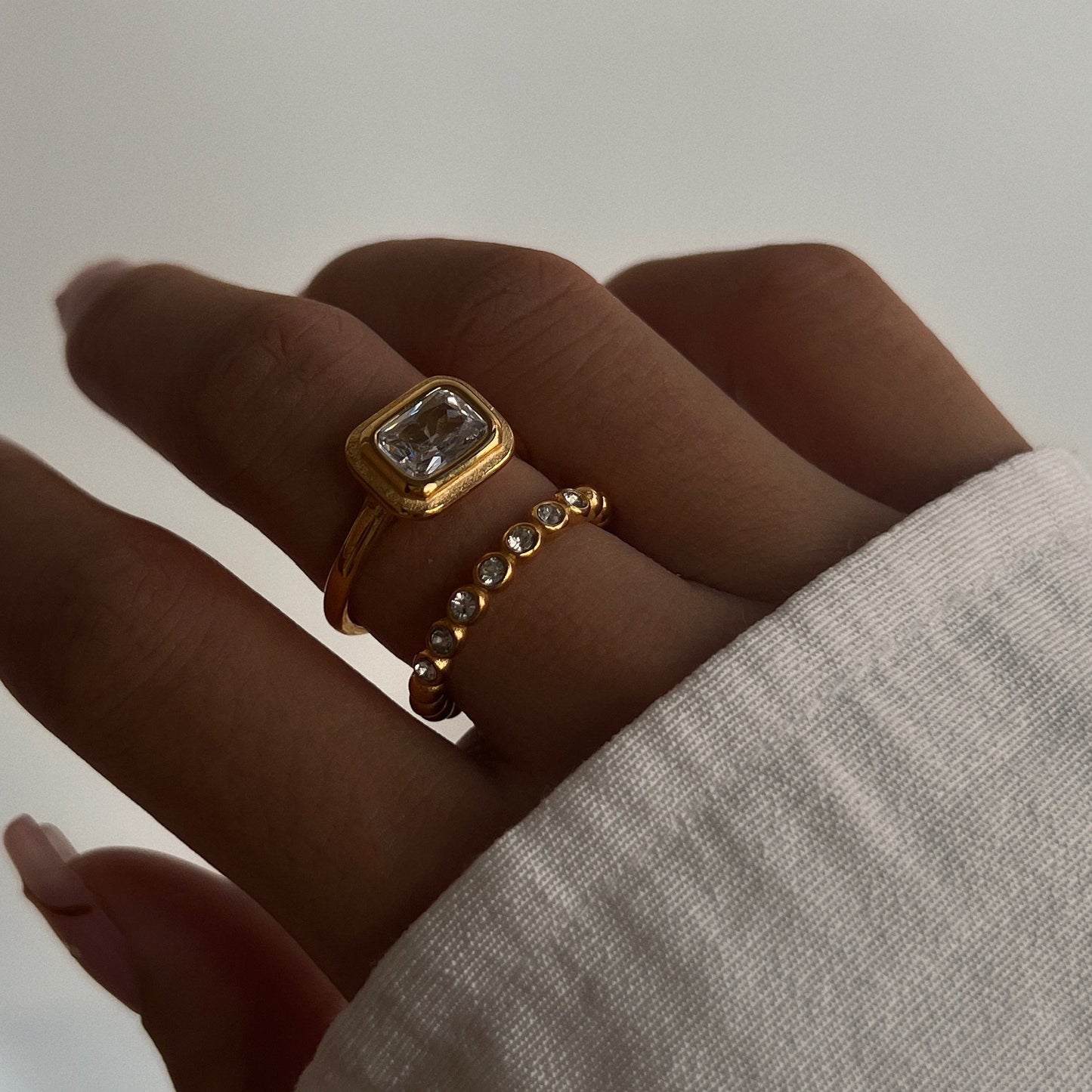 CelestialGlow White Zircon Ring