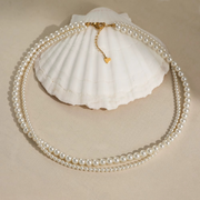 ENOTIA layered imitation pearl necklace 39+5 cm – double strand pearls
