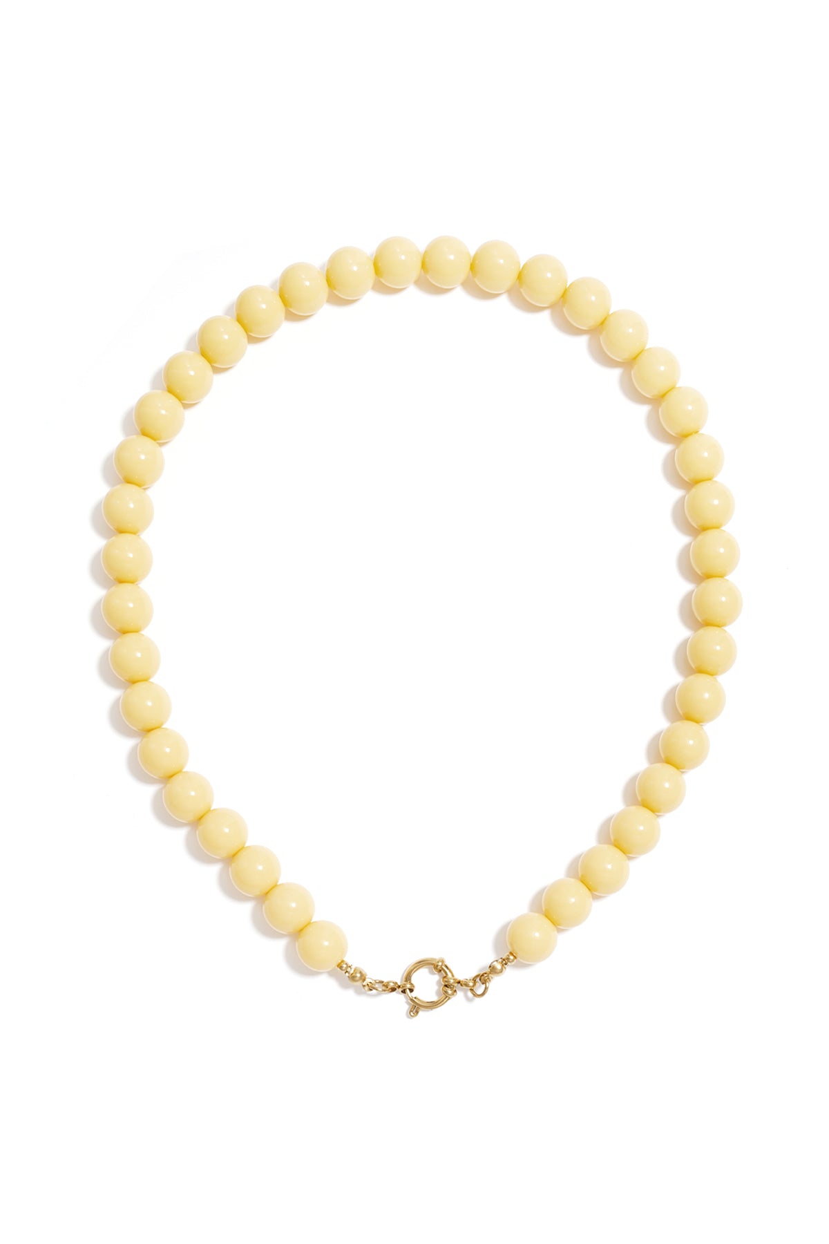 Beaded necklace with front closure - 12mm