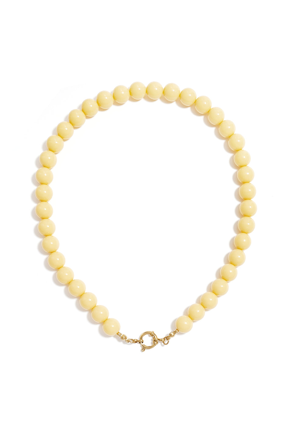 Beaded necklace with front closure - 12mm