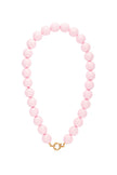 Necklace with large beads and front closure-15mm