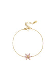 Bracelet with rhinestone flower