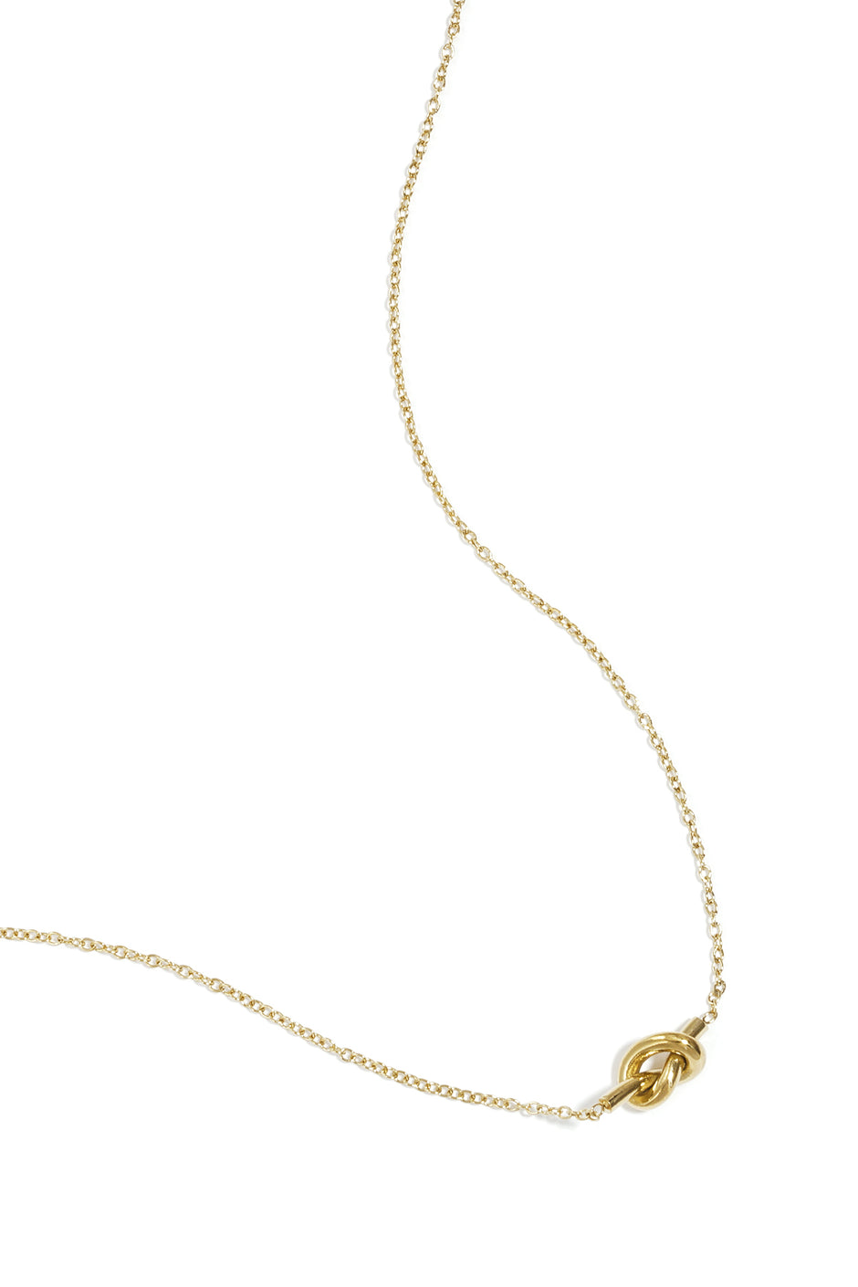 simple necklace with knotted charm