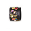 Midnight Mosaic Crystal Leather Cuff