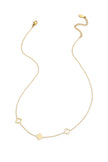 Necklace clovers  Gold Color Stainless Steel