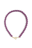 Beaded necklace with front closure - 12mm