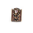 Noir Ember Crystal Leather Cuff