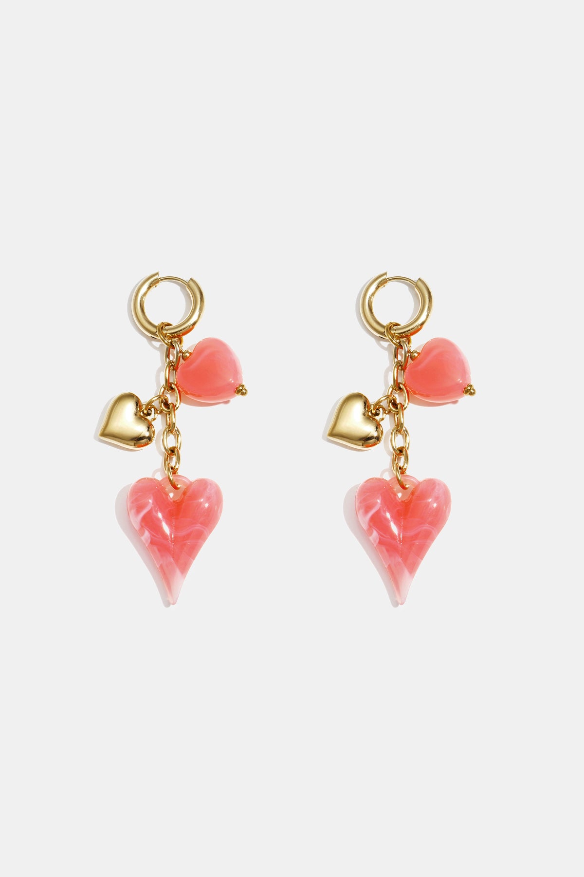 Heart Chain Drop Earrings by ENOTIA