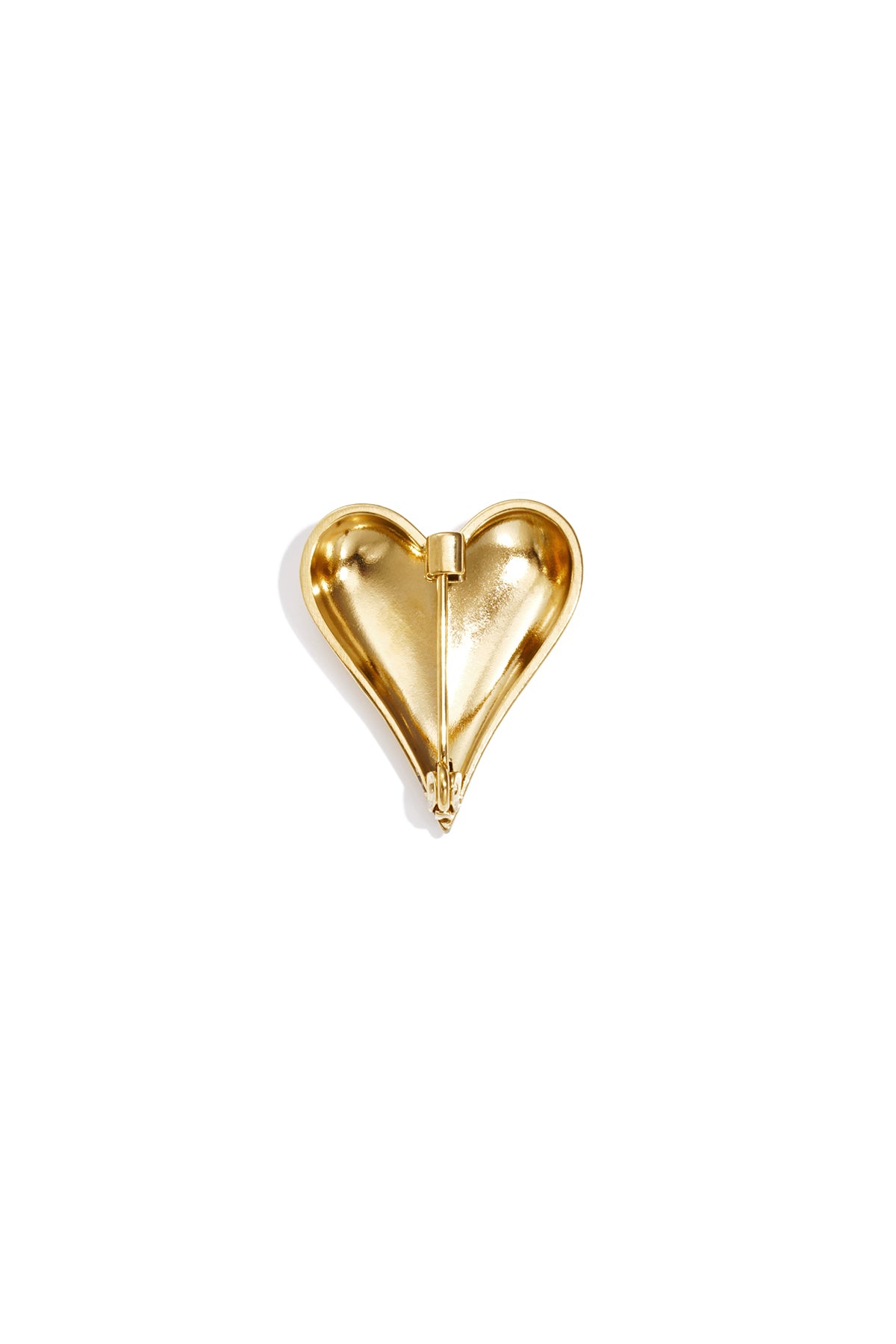 Heart-shaped brooch with stones