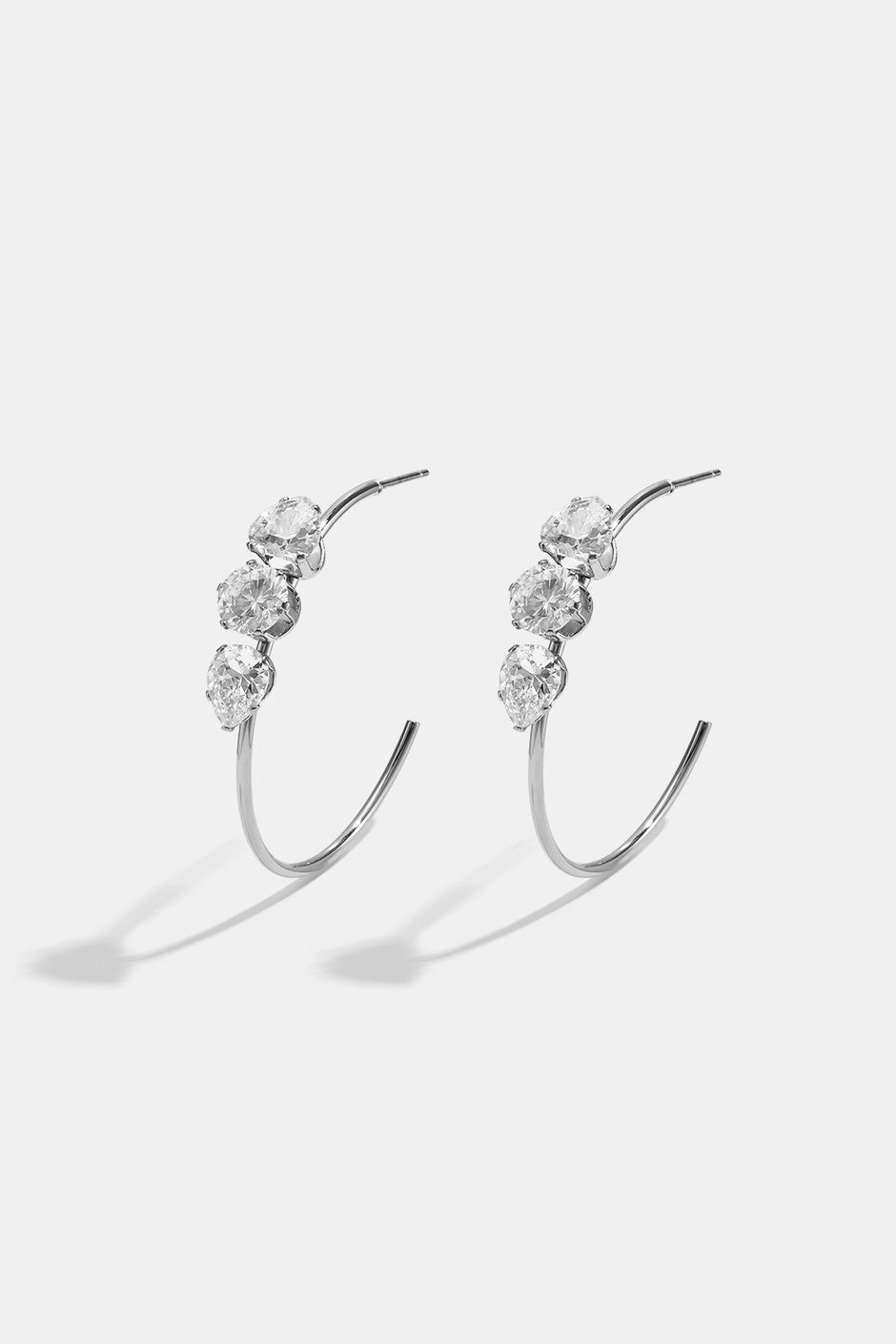 Stainless Steel Hoop Earrings Circle Simple Daily Simple Series Women's jewelry