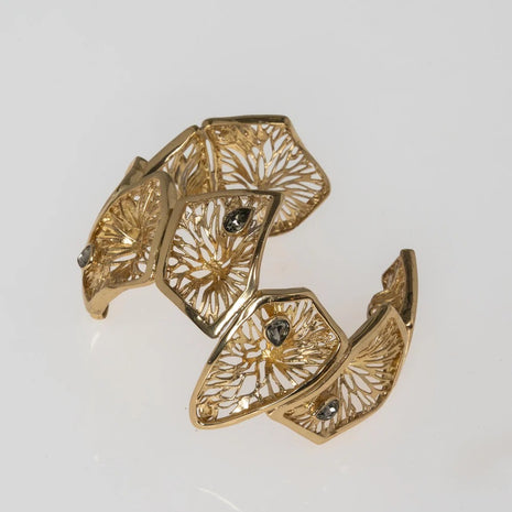 Canopy Sculptural Brass Bracelet