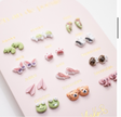 Yuko-B Kids Stud Earrings Set – “June” Ceramic Collection (12 Pairs)