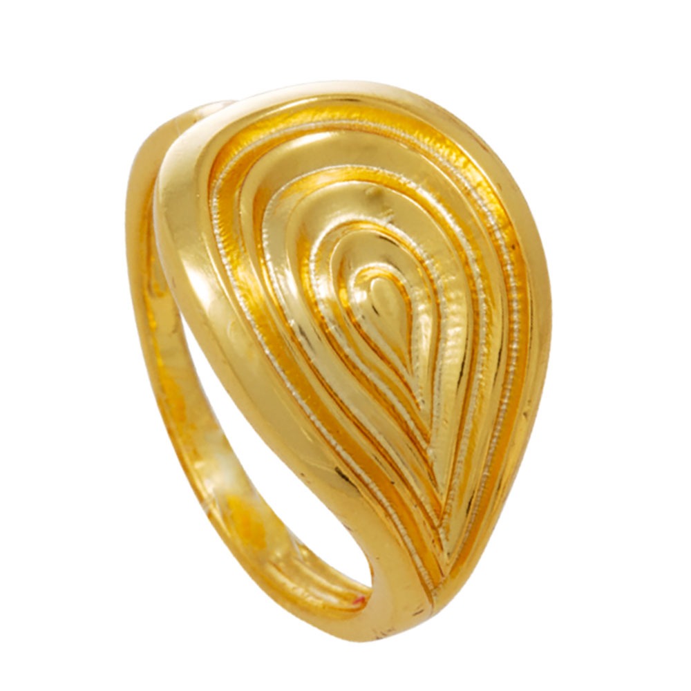 Handmade Gold-Plated Sterling Silver Sculptural Ring