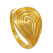 Gold-Plated Sculptural Teardrop Ring in Sterling Silver