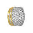 Wide Band Sterling Silver Ring — Silver & Gold Plated