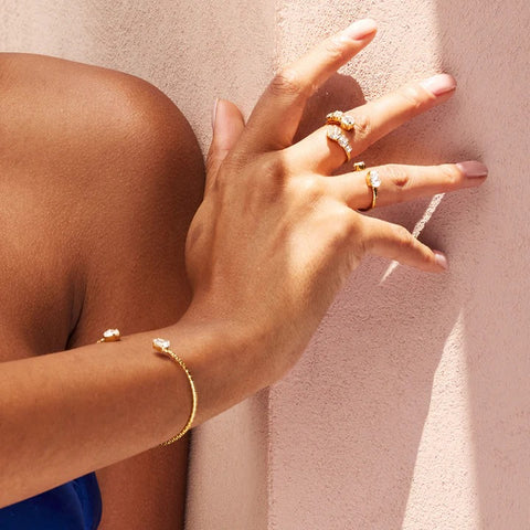 Amelia Crystal Bracelet in 18K Gold Plating