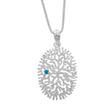 Sterling Silver Necklace with Zircon Accent